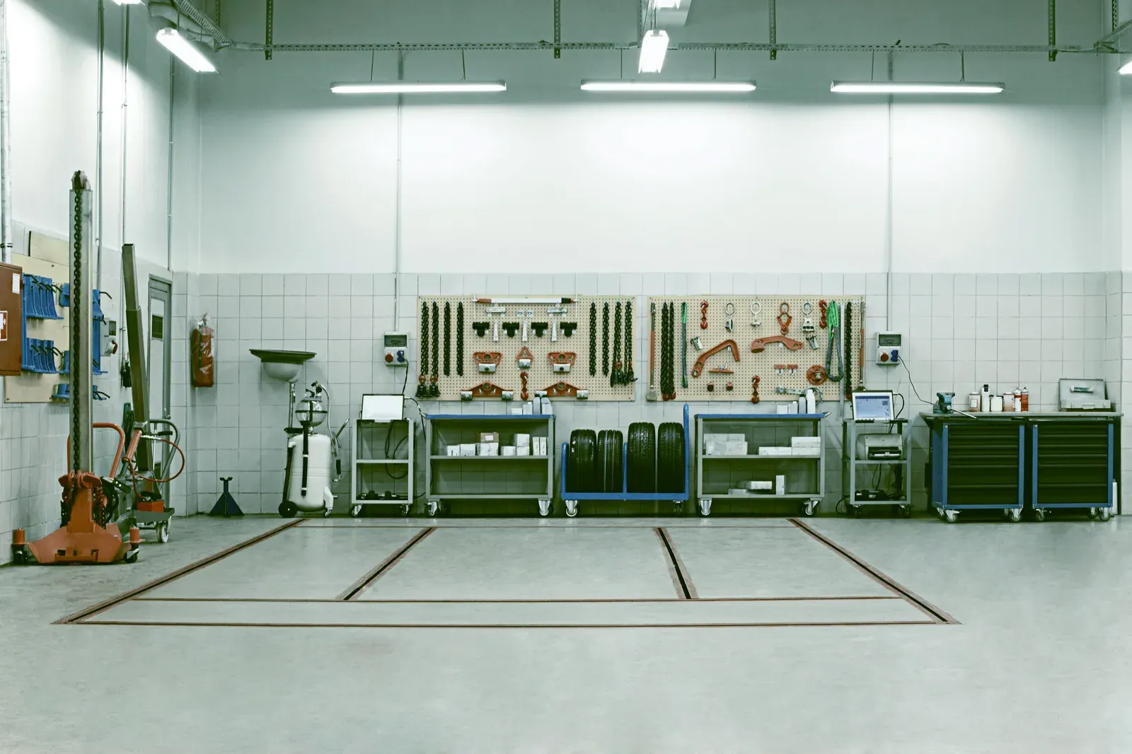 The repair floor at Prime Auto Body in Savage, MN