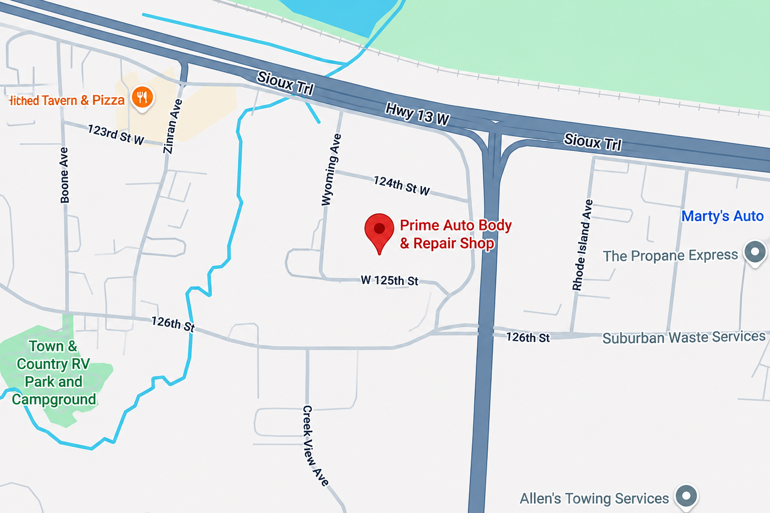 Prime Auto Body Savage location